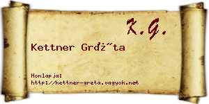 Kettner Gréta névjegykártya